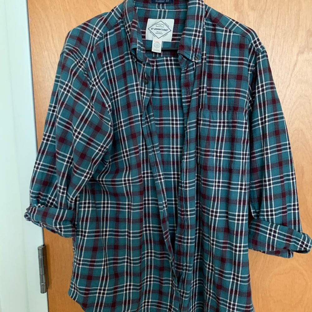 Blueish green flannel
